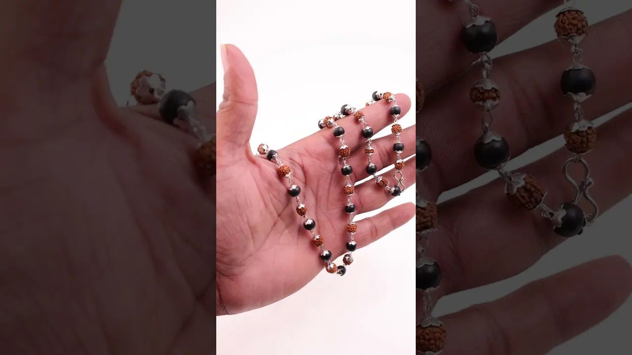 Karungali Mala with Rudraksha Beads for Protection, Grounding & Meditation