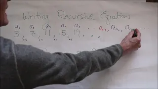 Writing recursive equations for sequences