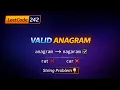 LeetCode 242 Valid Anagram Brute vs Optimal Golang