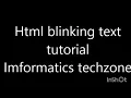 html blinking text tutorial
