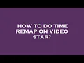 How to do time remap on star