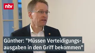 "Müssen Verteidigungsausgaben in den Griff bekommen" - CDU-Ministerpräsident Günther  im Frühstart