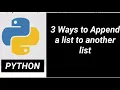 Python 3 ways to Append a list to another list operator append extend with examples