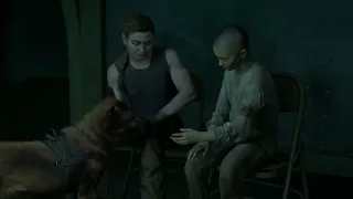 Abby and Scar face pet Dog scene