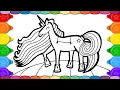 Learn to Draw and Color for Kids Glitter Unicorn Coloring Pages