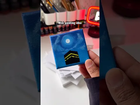 Makkah in moonlight 🕋🌙 mini painting idea easy art for beginners #art #artshorts