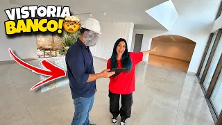 CHEGOU O DIA DA VISTORIA DO BANCO NA CASA ABANDONADA FOMOS….