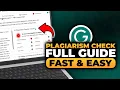 How To Use Grammarly For Plagiarism Check BEST FULL GUIDE NO Yapping To The Point EASY