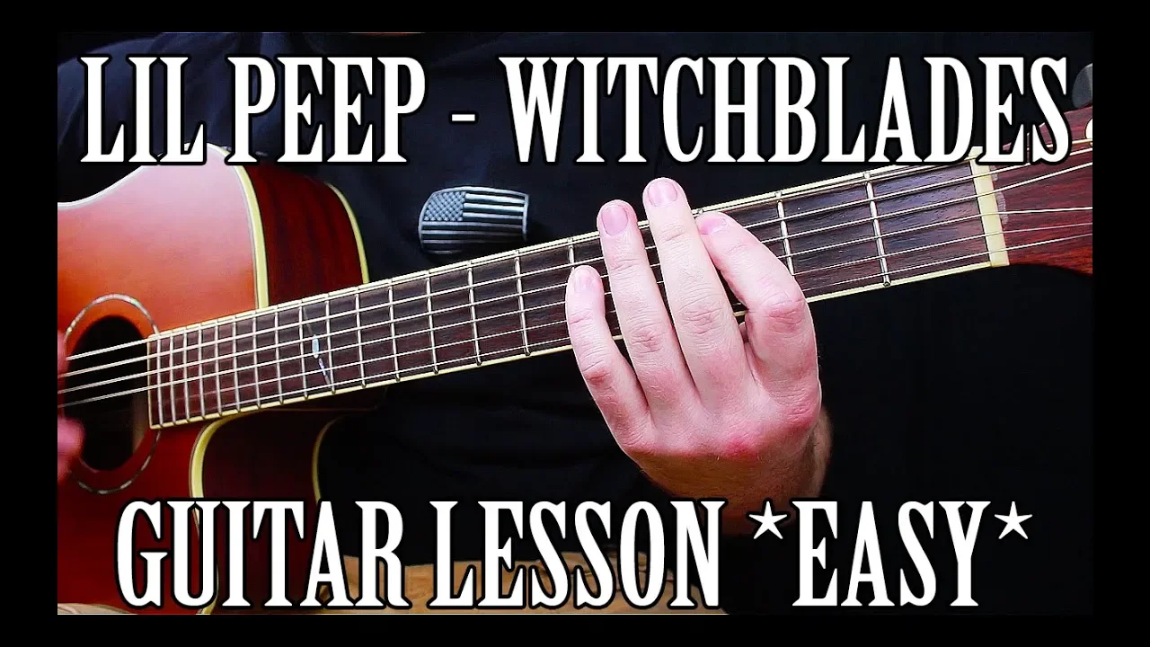 How to Play "witchblades" by Lil Peep on Guitar *EASY*