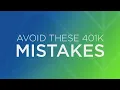 Avoid these 5 common 401 k mistakes to maximize your returns