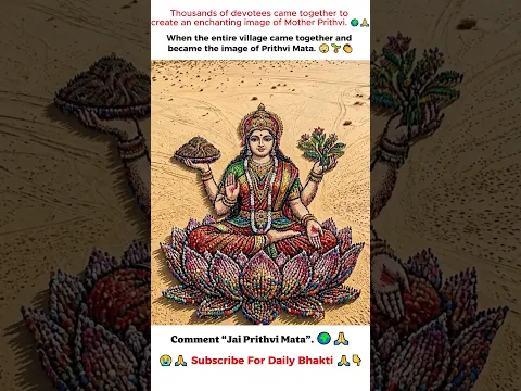 Devotees form Maa Prithvi’s sacred image 🌍 #Prithvi #Bhudevi #EarthGoddess #PrithviMata #viral