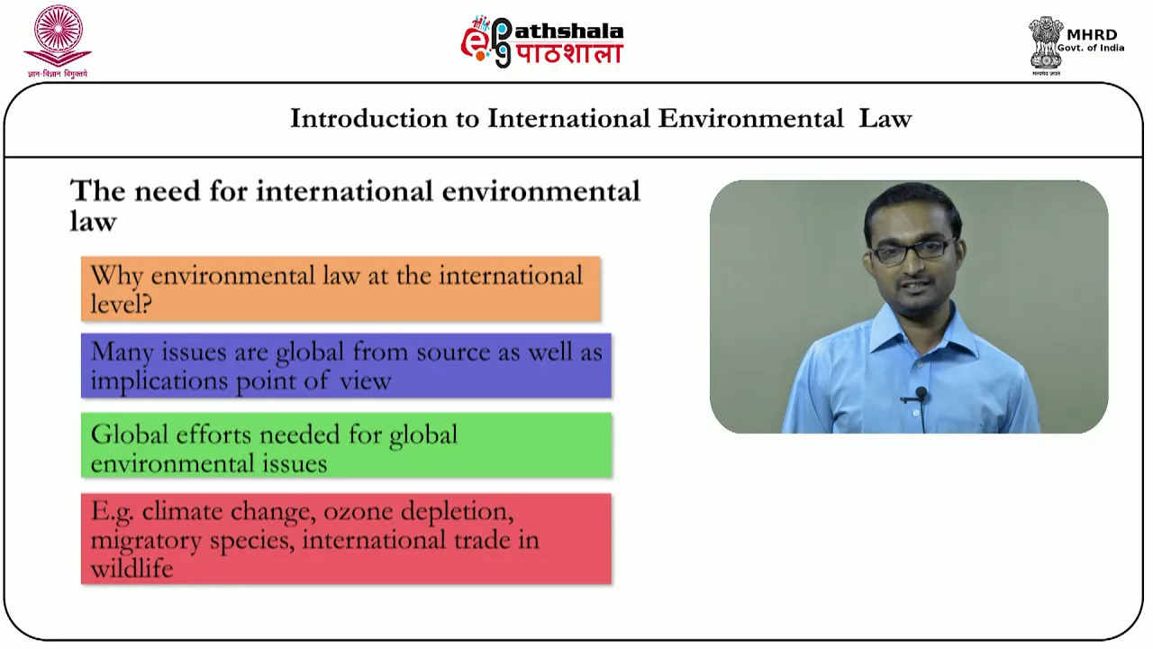Law P8 M-01. Introduction to international environmental law