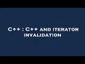 C C and iterator invalidation