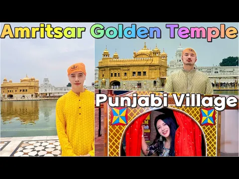 Download MP3 K-pop singer & friends go to the Golden Temple & Punjabi traditional village🇮🇳#AOORA #FRIDAYYY