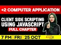 Plus Two Computer Application Client Side Scripting using Javascript Full Chapter Exam Winner