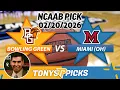 Bowling Green vs Miami Ohio Pick 26 NCAAB Pick Prediction