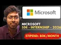Microsoft SDE Internship Program - 2026 Free Resources Complete Guide Software Engineer