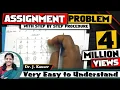 Assignment Problem Easy Steps to solve - Hungarian Method with Optimal Solution by kauserwise