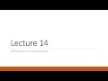 Lecture 14 Difference in Differences