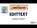How to use an EditText plain text getText and setText on a textView Android Kotlin for beginners