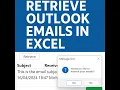 Retrieve Outlook Emails into Excel with VBA Email Automation Tutorial