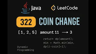 LeetCode 322 Coin Change Java Solution Dynamic Programming
