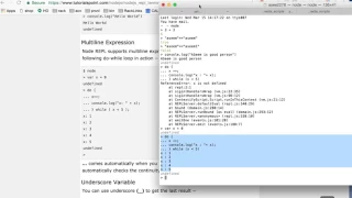 6 Node shell or REPL environment