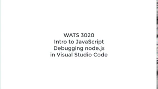 Debugging node js in Visual Studio Code