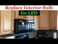 Replace interior microwave light bulb -