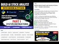 Build AI Stock Analyst with Gemini Python Part 1 LLM Engineering