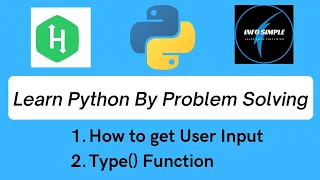 Python Tutorial Getting User input in Python tamil Learn Python By Problem Solving Info Simple