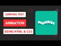 Jumping Text Animation Subscribe Text HTML CSS