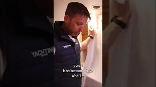 ‘That keeps your bathroom nice and dry while you’re using it’ #yacht #sailing #luxuryboat #yachting