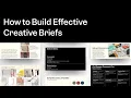 How to Write Effective Creative Briefs Design Clarity Project Success