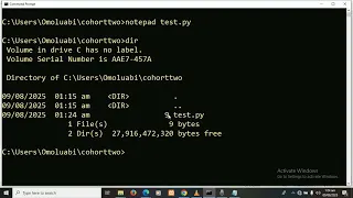 Executing python scripts in Command Prompt