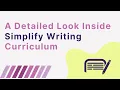 Simplify Writing Curriculum A detailed look inside