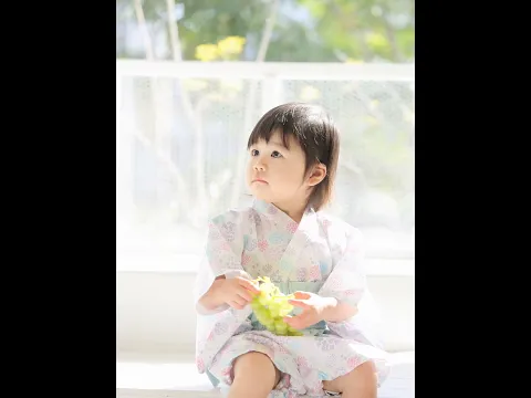 [現貨] 日本直送 Aenak 嬰兒粉紅色繡花球日本和服浴衣連腰帶套裝