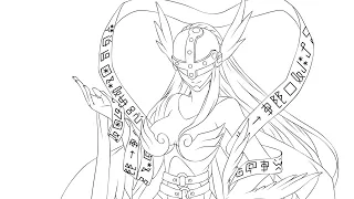 How to colour an Angel Digimon - Angewomon