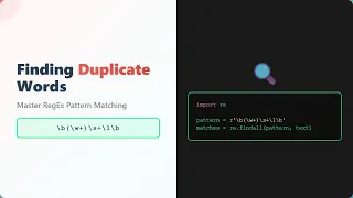 Regex Tutorial Find Remove Duplicate Words in Text Python