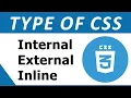 Css3 Tutorials For Beginner In Urdu Types of Css Internal External And Inline Tutorial In Hindi