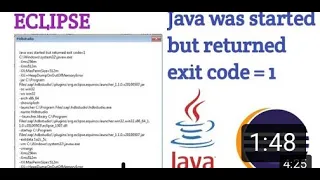 SOLVED Eclipse Java was started but returned exit Code 1 and Exit code 13