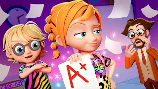Download FiRST DAY of SCHOOL!! with Adley \u0026 Niko!  Cartoon Dad is A+ Teacher and NEON RAiNBOW Back to School MP3