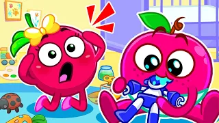 🌙 Baby Cherry BITES Pit's TOY!👶 Mommy My Toy is Broken 😭 NEW | Best Kids Cartoon PP Stories 🥑💖 #baby