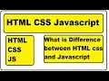 Difference between HTML CSS JavaScript