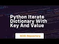 python iterate dictionary with key and value