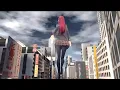 Giant Girl Growth in the City Anime Animation