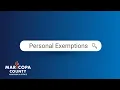 Personal Exemptions - Valuation Relief Program information