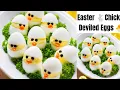 Easter Chick Deviled Eggs Cute Easter chick deviled eggs