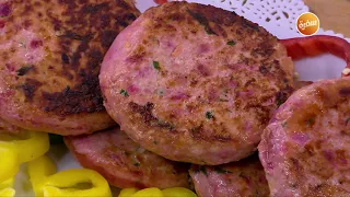 برجر الدجاج بالبنجر والجزر أميرة شنب 