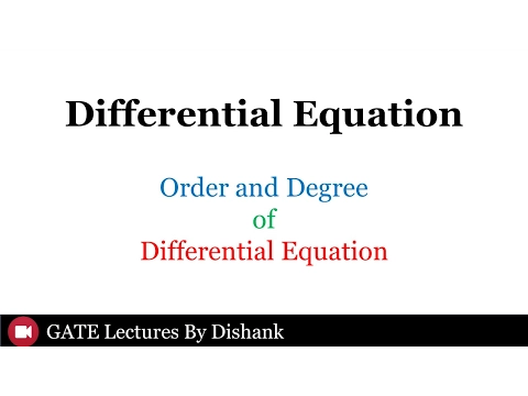 Download MP3 Differential Equation (GATE): Order and Degree of Differential Equation | GATE 2021